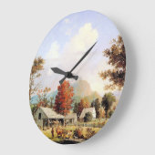 ファームクリークホースオックスバーンアメリカーナウォールクロック ラージ壁時計 (傾斜)