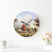 ファームクリークホースオックスバーンアメリカーナウォールクロック ラージ壁時計 (ホーム)