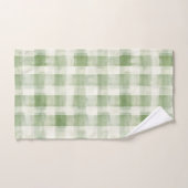 ファームグリーンクリームプレイドブライダルシャワー バスタオルセット (ハンドタオル)