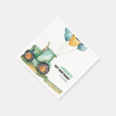 ファームグリーントラクター誕生日 スタンダードカクテルナプキン (角)