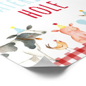 ファームグリーンリーウォーターリングホール誕生日標識 ポスター (角)