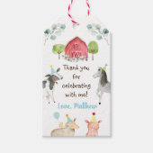 ファームグリーンリー納屋周囲の庭誕生日 ギフトタグ (正面)