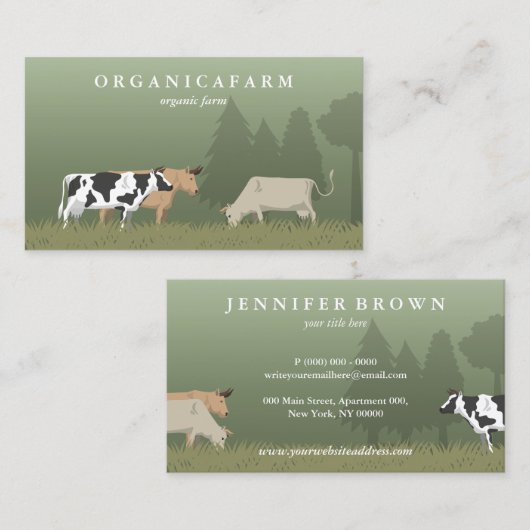 ファームグリーン 名刺 (正面/裏面)