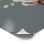 ファームコアかわいい子牛のビンテージフラワープリントドレス ポスター (コーナー)