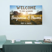 ファームサンセット結婚のウェルカムバナー 横断幕 (トレードショー)