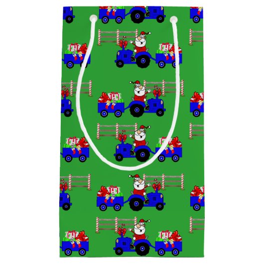 ファームサンタオントラクターギフト抱き枕 スモールペーパーバッグ (正面)