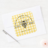 ファームショップはちみつ瓶ラベル小規模企業 スクエアシール (封筒)