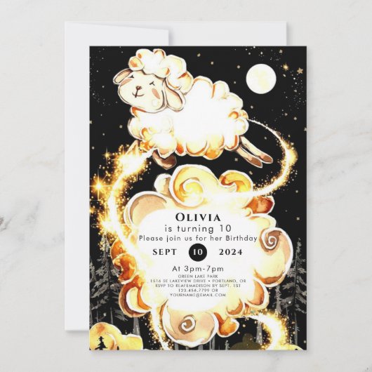 ファームシ魅力的ープ誕生日 招待状 (正面)