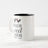 ファームスウィートパーソナライズされたファーム ツートーンマグカップ (正面左)