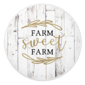 ファームスウィートファームホワイトウッドカントリーファームハウス セラミックノブ (正面)