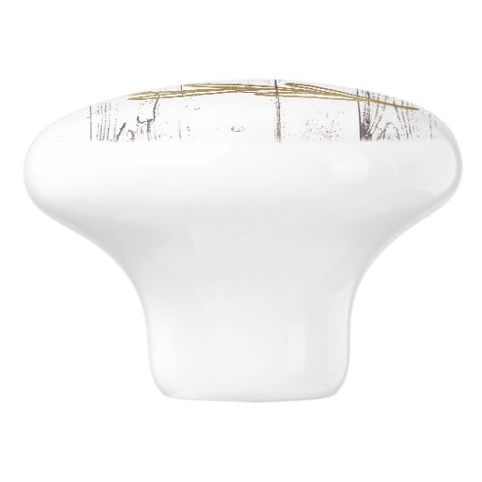 ファームスウィートファームホワイトウッドカントリーファームハウス セラミックノブ (側面)