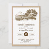 ファームスキッチクラフト素朴紙結婚ズ 招待状 (正面)