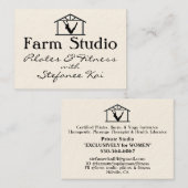 ファームスタジオピラティス&フィットネスヨガ 名刺 (正面/裏面)