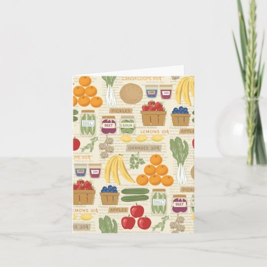 ファームスタンドコラージグリーティングカード カード (正面)