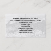 ファームスタンドファーマーズマーケット事業 名刺 (裏面)