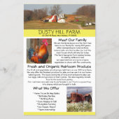 ファームスタンド写真テンプレート付きビジネスフライヤー チラシ (正面)