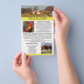 ファームスタンド写真テンプレート付きビジネスフライヤー チラシ (ハンドル)