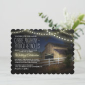 ファームストリングライツバ素朴ーン結婚式招待状 招待状 (スタンド正面)