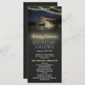 ファームストリングライツバ素朴ーン結婚式 プログラム (正面/裏面)