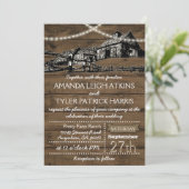 ファームストリ素朴ングライトバーン結婚式招待状 招待状 (スタンド正面)