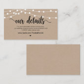 ファームストリ素朴ングライト結婚、の詳細 エンクロージャーカード (正面/裏面)