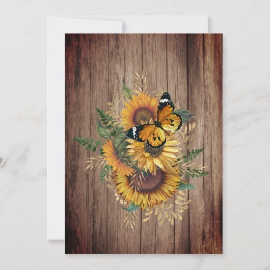 ファームス素朴マフラワーヴィンテージウッド 招待状 (裏面)