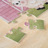 ファームズ学トイ、名前をカスタムするピンクファーム ジグソーパズル (側面)