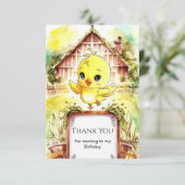 ファームチカラフルキン誕生日 サンキューカード (スタンド正面)