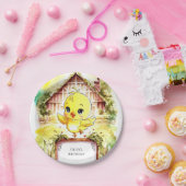 ファームチカラフルキン誕生日 ペーパープレート (パーティー)