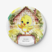 ファームチカラフルキン誕生日 ペーパープレート (正面)