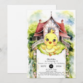 ファームチカラフルキン誕生日 招待状 (正面/裏面)