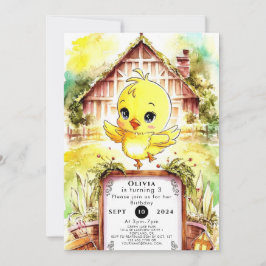 ファームチカラフルキン誕生日 招待状