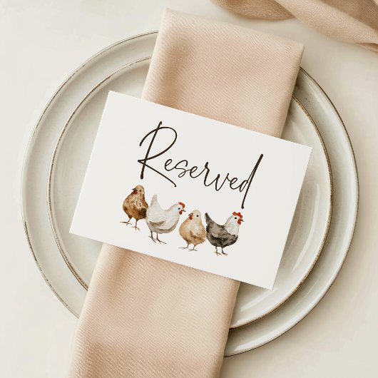 ファームチキンの結婚式ゲスト指定席カード プレイスカード