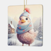 ファームチキンアニマル、かわいいかわいいペットラバーギフト セラミックオーナメント (左)
