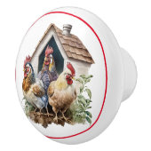 ファームチキンズレッドバーンカントリー セラミックノブ (右)