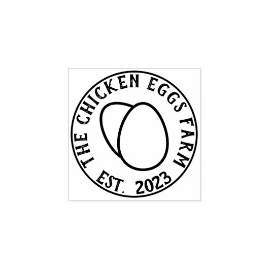 ファームチキン新鮮なロゴ卵 ラバースタンプ (インプリント)