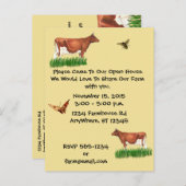 ファームツアー招待状ゲルンジーカウズ インビテーションポストカード (正面/裏面)