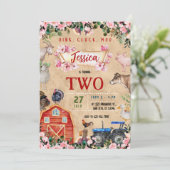 ファームテーマガールバースデーパーティー 招待状 (スタンド正面)