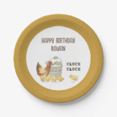 ファームテーマクラブククラブチキン子供の誕生日パーティー ペーパープレート (正面)