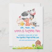 ファームテーマパーティー招待状 招待状 (正面)