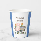 ファームテーマピグオインクオインク子供の誕生日パーティー 紙コップ (正面)