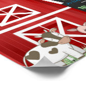 ファームテーマファースト誕生日統計Chalkboardポスター ポスター (角)