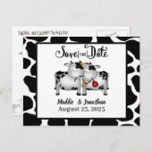 ファームテーマ牛の日付ポストカードの保存 案内ポストカード (正面/裏面)