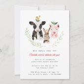 ファームテーマ誕生日パーティーの招待 招待状 (正面)