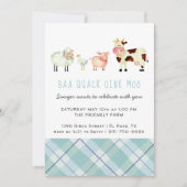 ファームテーマ誕生日パーティーの招待 招待状 (正面)