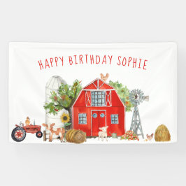 ファームテーマ誕生日パーティーウェルカムバナー 横断幕