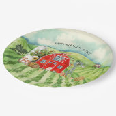 ファームテーマ |納屋の誕生日パーティー ペーパープレート (アングル)