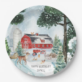 ファームテーマ | Winter Barn誕生日パーティー ペーパープレート