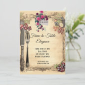 ファームトゥテーブルディナー招待状 招待状 (スタンド正面)