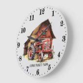 ファームトラククールタの追加メッセージ ラージ壁時計 (傾斜)